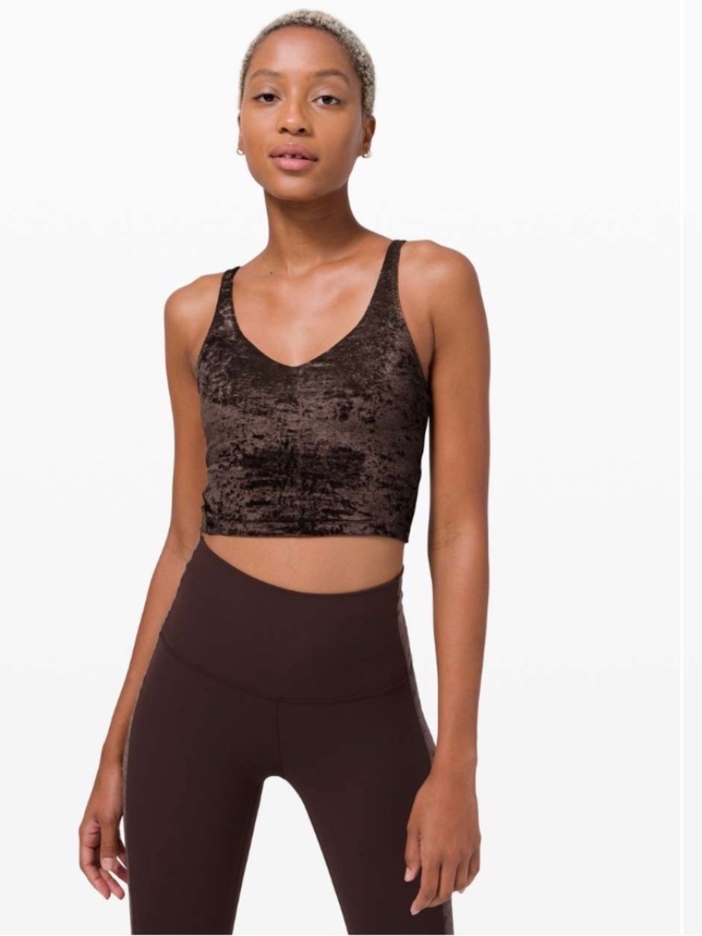 Lululemon Align Tank Crushed Velvet French Press Brown Size 2